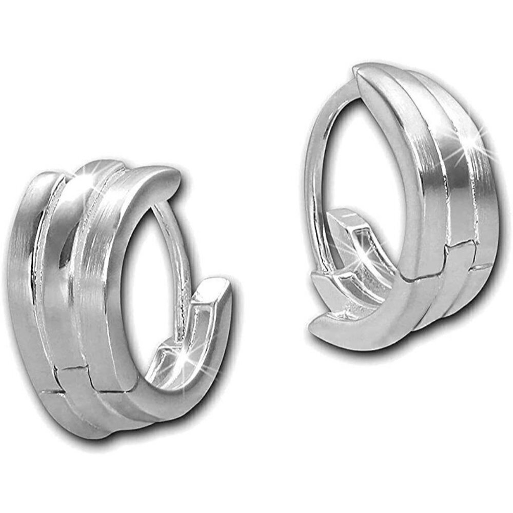 Huggies Women's Earrings 925 Sterling Silver Hoop Earrings 16 mm